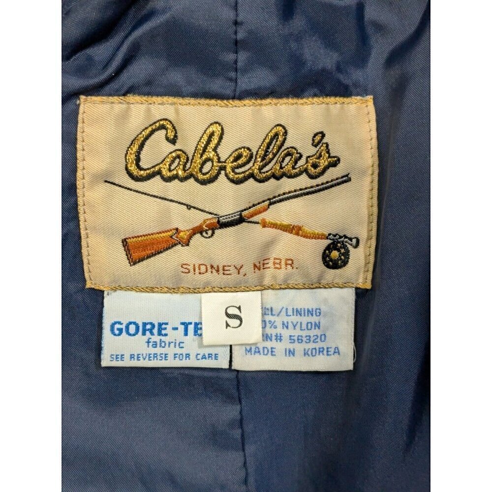 Vintage Cabelas Pants Small Wind Rain Outdoor Zip Ankles Pull On Blue - Picture 3 of 15
